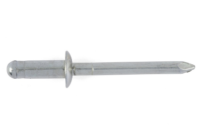 Slepa zakovica, odprta, s trnom za lomljenje in ploščato glavo 