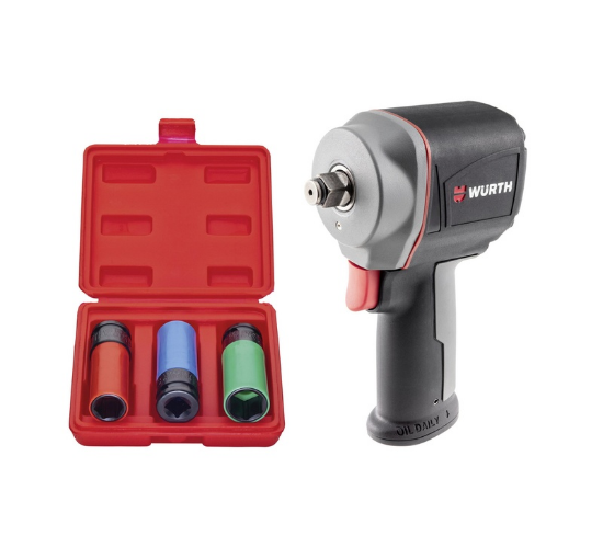 Slika VIJAČNIK PNEV.(DSS 1/2" PREMIUM COMPACT) IN SET KLJUČEV 1/2"