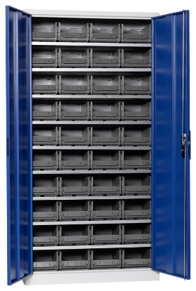 Slika SKLADIŠČNA OMARA S POSODAMI-SLB-FB415-BOX-RAL5010