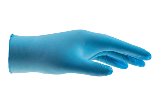 Slika ZAŠČITNE ROKAVICE ZA ENKRATNO UPORABO-BREZ PUDRA-NITRIL MODRE-L