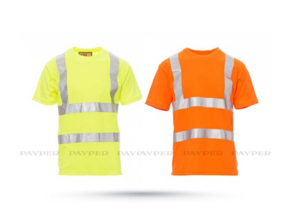 Slika KRATKA DELOVNA MAJICA AVENUE-HI/VIS-FLUO RUMENA-3XL