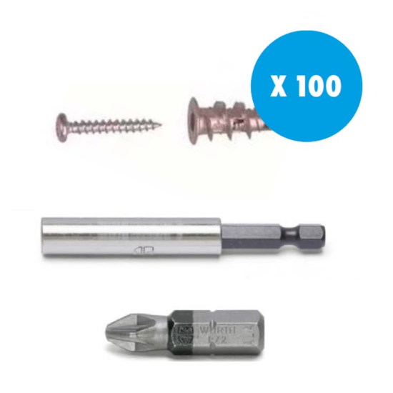 Slika Set vijakov, vložkov in nastavkov za sidranje v knauf