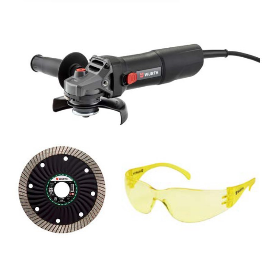 Slika Set kotne brusilke, rezalnih plošč in zaščitnih očal