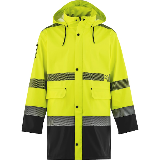 Slika Srednje dolga dežna jakna, HI VIS, razred 3
