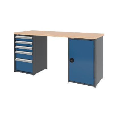 Slika PULT DELOVNI-2ELE.-PRED-OM.-2000-H955-RAL5010