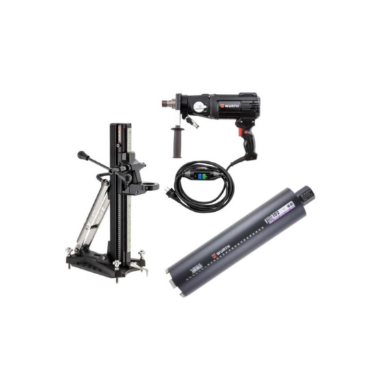 Slika STROJ Z DRŽALOM IN STOJALOM ZA DIAMANTNO VRTANJE S KRONAMI DO 180mm IN 68mm KRONA ZA SUHO VRTANJE