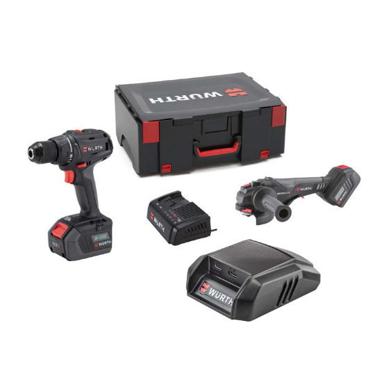 Slika 18V BATERIJSKI VIJAČNIK IN KOTNA BRUSILKA V KOVČKU Z DVEMA BATERIJAMA IN POLNILCEM + USB-C ADAPTER ZA POLNJENJE 