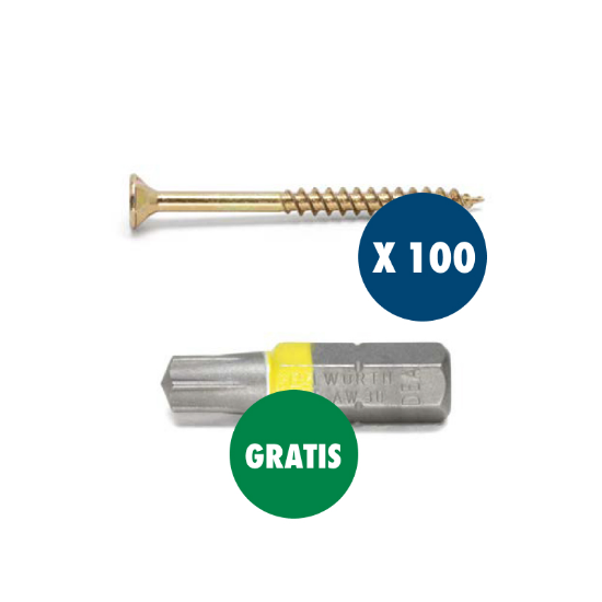 Slika TESARSKI VIJAK ASSY3 Z UGREZNO GLAVO + GRATIS NASTAVEK