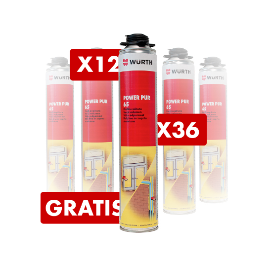 Slika PU PENA POWER PUR 65, 800 ml - različna pakiranja