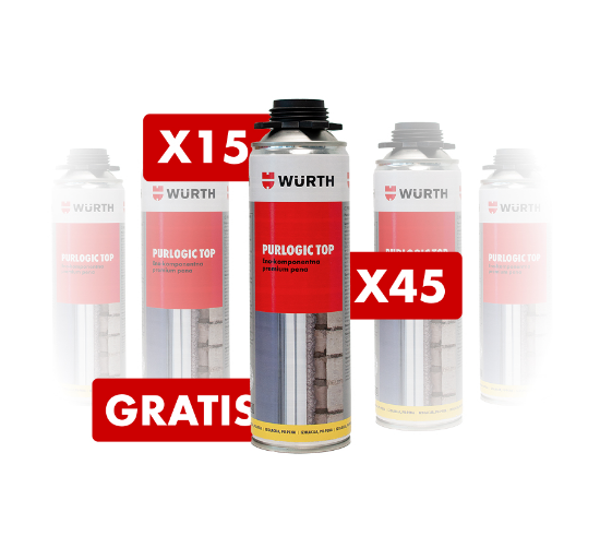 Slika PU PENA PURLOGIC TOP, 500 ml - različna pakiranja