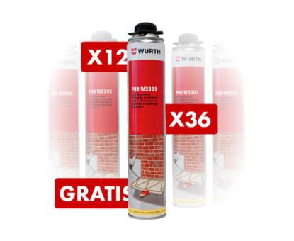 Slika LEPILNA PU PENA W2302, 750 ml - različna pakiranja