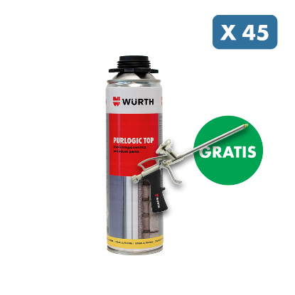 Slika 45 x PU PENA PURLOGIC TOP, 500 ml+ GRATIS čistilo