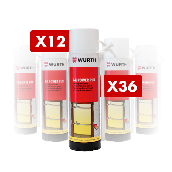 Slika PU PENA 2K POWER PUR, 400 ml - različna pakiranja