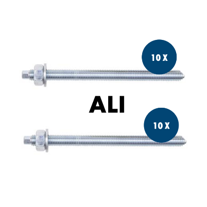 Slika 10 x navojna palica za sidranje, trdote 5.8