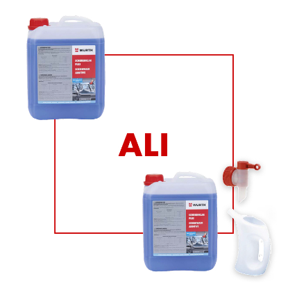 Slika 5/20 L zimsko čistilo za steklo z izlivno pipo + merilna posoda z izlivnim vratom