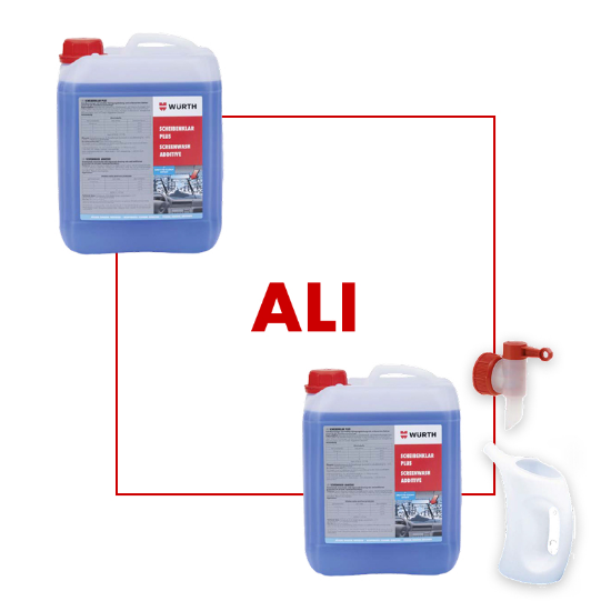 Slika 5/20 L zimsko čistilo za steklo z izlivno pipo + merilna posoda z izlivnim vratom