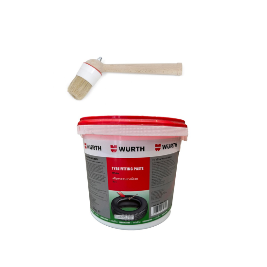 Slika 5KG BELA VULKANIZERSKA PASTA IN ČOPIČ ZA MONTAŽO
