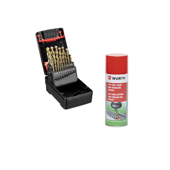 Slika 19-delni set HSCO svedrov od 1,0 dp 13,0 mm na 0,5mm z oljem za lažje in hitrejše vrtanje