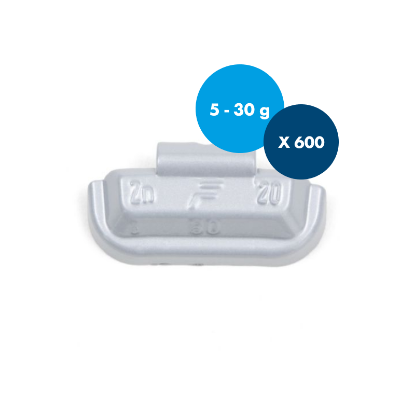 Slika 600-DELNI SET UTEŽI ZA KOVINSKA PLATIŠČA 5G