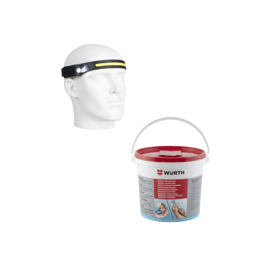 Slika LED NAGLAVNA SVETILKA SPACELIGHT IN 90 KOSOV ČISTILNIH INDUSTRIJSKIH KRP