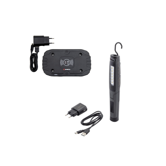 Slika LED ROČNA DELOVNA SVETILKA ERGOPOWER SLIM+ IN POLNILNA PODLOGA ZA BREZŽIČNO POLNJENJE PAD I