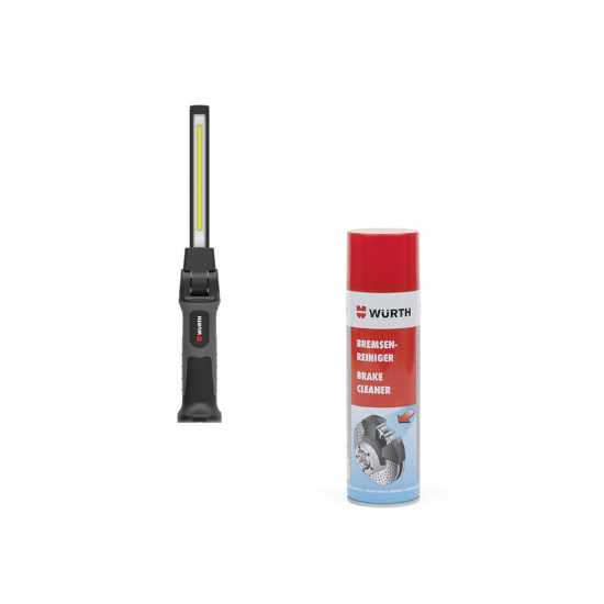 Slika LED ROČNA DELOVNA SVETILKA ERGOPOWER BLADE IN 24 X BRAKE CLEANER 500ML