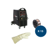 Slika Varilni aparat MIG/MAG-250A z 15kg kolutom 1,0mm žice in rokavicami za varjenje, vel. 10