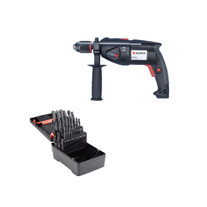 Slika Električni vrtalnik za težja in bolj zahtevna dela ter set svedrov 1 - 13mm za kovino