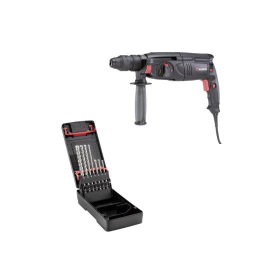 Slika Električni udarni vrtalnik z SDS-plus vpenjalno glavo in set svedrov 5 - 12mm za beton