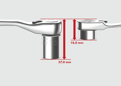 Slika KLJUČ NATIČNI Z ZUNANJIM VPETJEM-1/4''-KRATEK-6KT-11MM