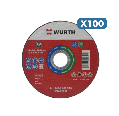 Slika 100 x osnovna rezalna plošča 125 x 1,0 mm za enostavna rezanja s kotno brusilko