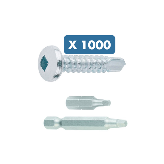 Slika 1000 x samovrtalni vijak (4,2 x 16) za pločevino + 1 x 4 kotni nastavek