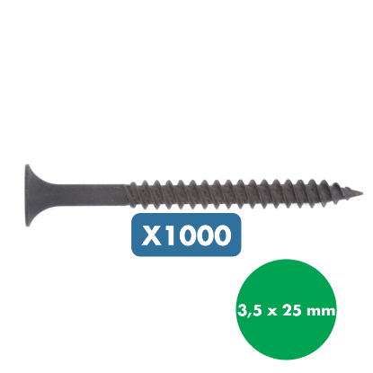 Slika 1000 x vijak za suho montažo, 3,5 x 25 mm
