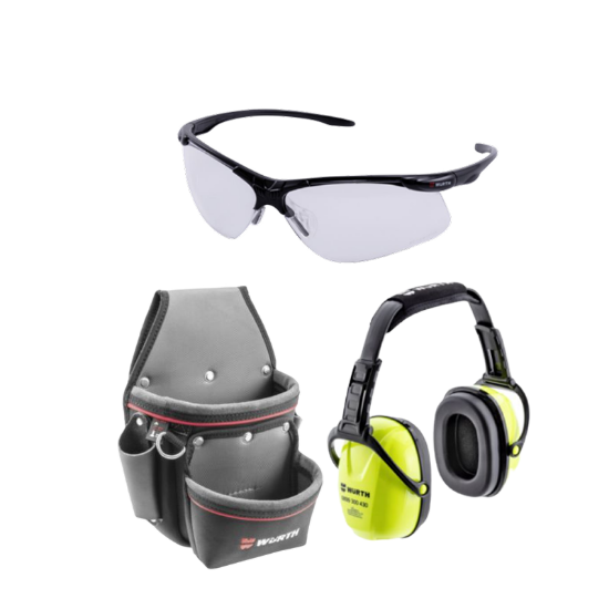 Slika Set za mizarje s torbico za orodje, očali Askella + glušniki WNA 200/F