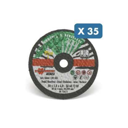 Slika 25 x rezalna plošča (125 x 1,0 mm) + 10 x rezalna plošča (125 x 0,6 mm)