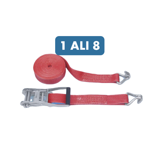 Slika Povezovalni dvodelni trak z ragljo z zategovanjem navzgor (širine 50 mm, dolžine 8 m) 1 ali 8 kosov