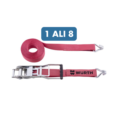 Slika Povezovalni dvodelni trak z ragljo z zategovanjem navzdol (širine 50 mm, dolžine 8 m) 1 ali 8 kosov