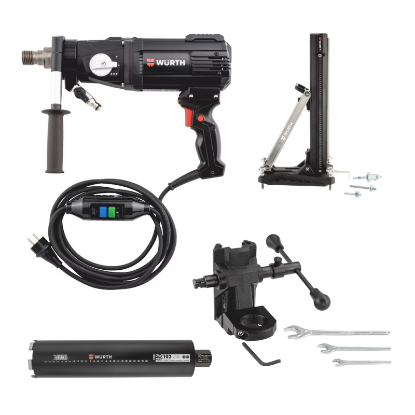 Slika Stroj s stojalom za vrtanje + diamantne krone in krona premera 68 mm za mokro vrtanje