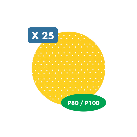 Slika 25 x brusni papir granulacije 80 + 100 / 225mm na peni z ježkom