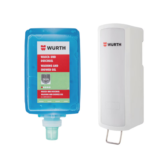 Slika Gel za umivanje in prhanje (1500 ml) + ročni dozirnik (bel)