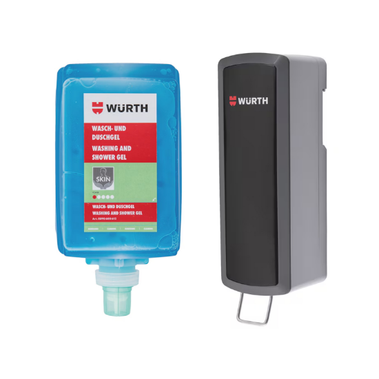 Slika Modro milo za roke (1500 ml) + ročni dozirnik (črn)