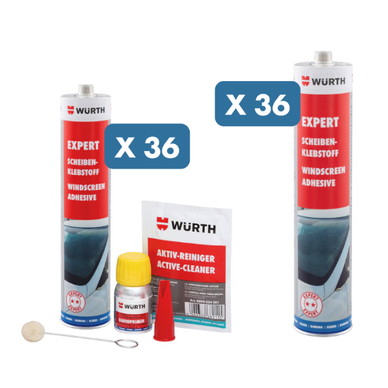 Slika 36 x set lepilo za steklo Expert + 36 kartuš MultiPack