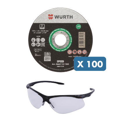 Slika 100 x Profi rezalne plošče za inox 125 + prozorna očala