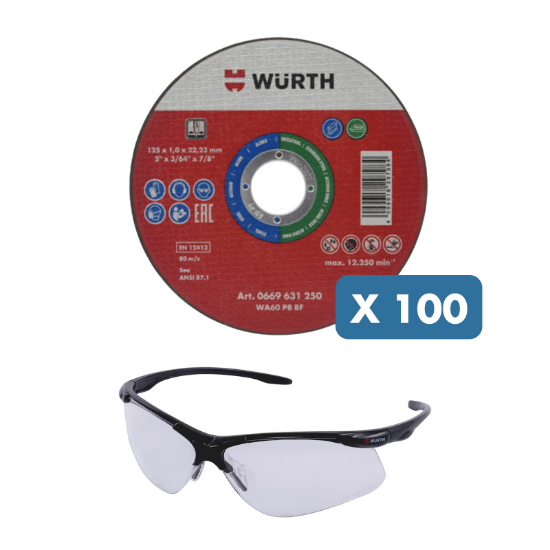 Slika 100 x Basic rezalne plošče 230 mm + prozorna očala