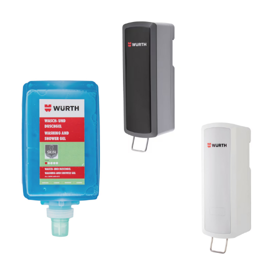 Slika Modro milo za roke (1500 ml) + ročni dozirnik (črn/bel)