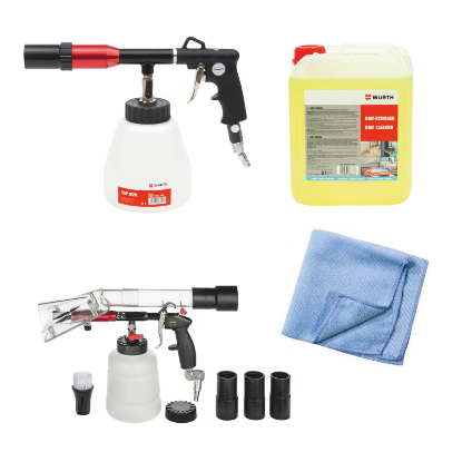 Slika Pnevmatska pištola za čiščenje TopGun/TopGun Plus, čistilo BMF (5 L) in mikrokativna krpa