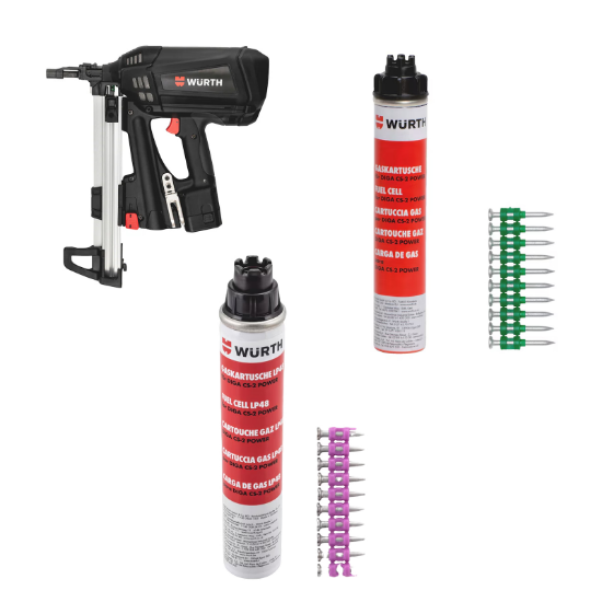 Slika Set s plinsko pištolo DIGA CS3 + žičniki s plinsko kartušo (3 x 800 kosov)