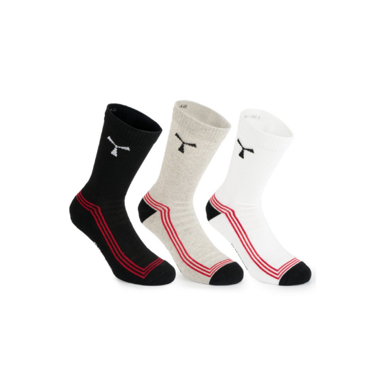 Slika Delovne nogavice CARL, srednje visoke, črne/sive/bele