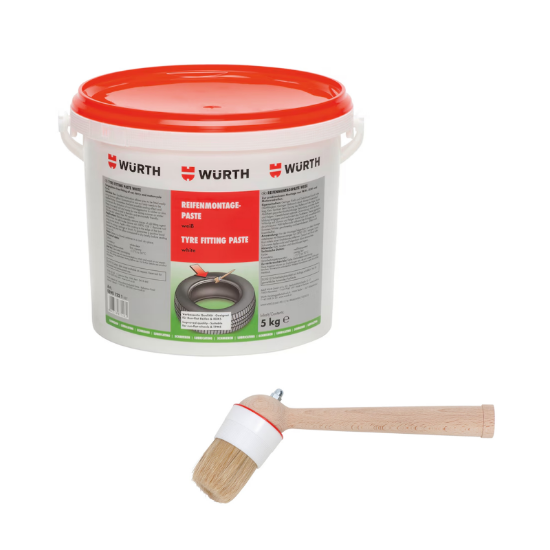 Slika 5 kg bele vulkanizerske paste + čopič za montažo