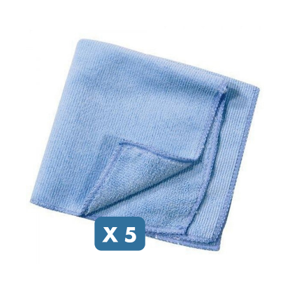 Slika 5 x mikroaktivna krpa, 40x40 cm (modre barve)